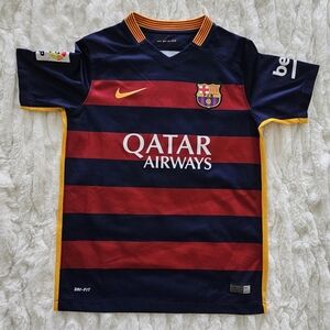 NWoT FC Barcelona Youth Medium Nike Qatar Airways Unicef LFP Beko